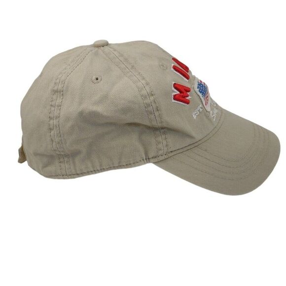 Miami South Beach American Flag Baseball Hat Embroidered Adjustable Khaki RARE!! - Picture 7 of 16